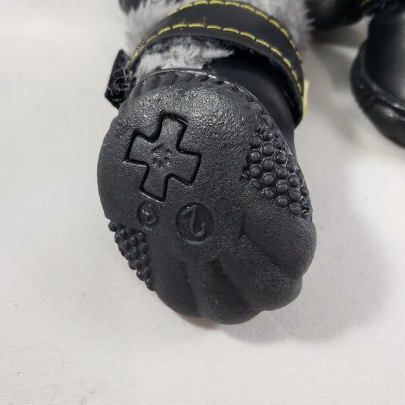 Fur Lined Rubber Sole Dog Shoe/Boot - Picture 4 of 5
